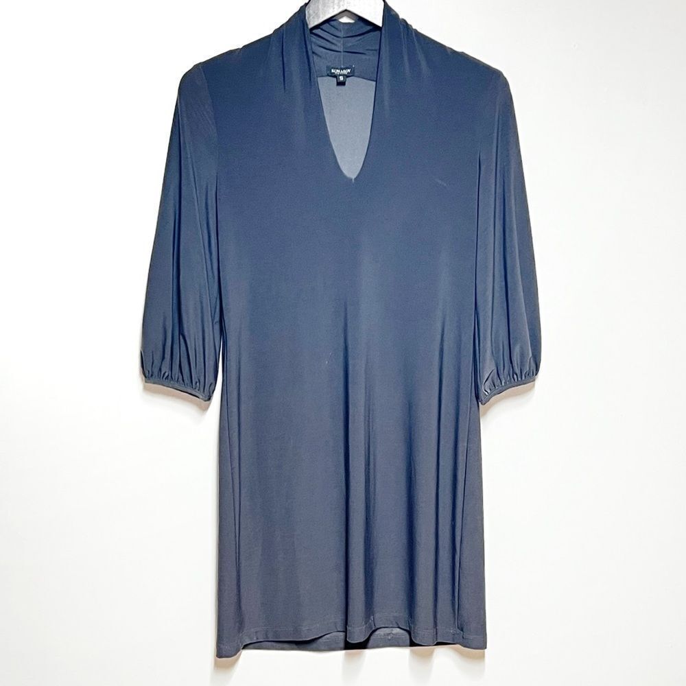 Komarov Grey A Line Jersey Shift Dress Sz S Petite